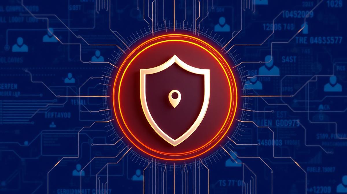 Concept of GDPR and CAN-SPAM compliance, featuring a shield icon for email data privacy