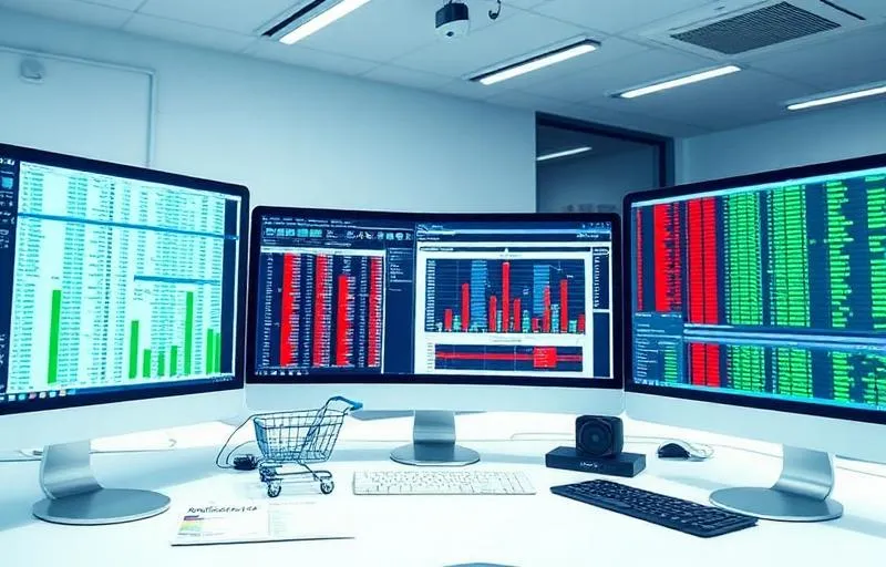 Dashboard showing messy e-commerce product data being cleaned and organized