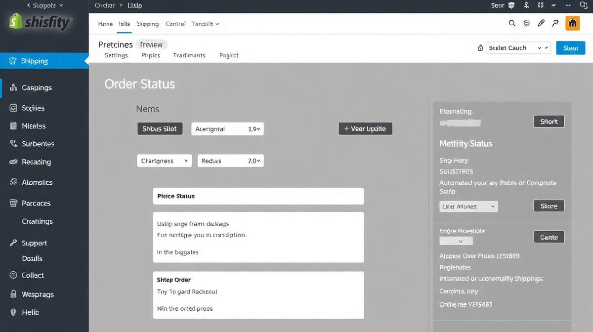 Shopify admin order management page showing shipping status and email notification settings